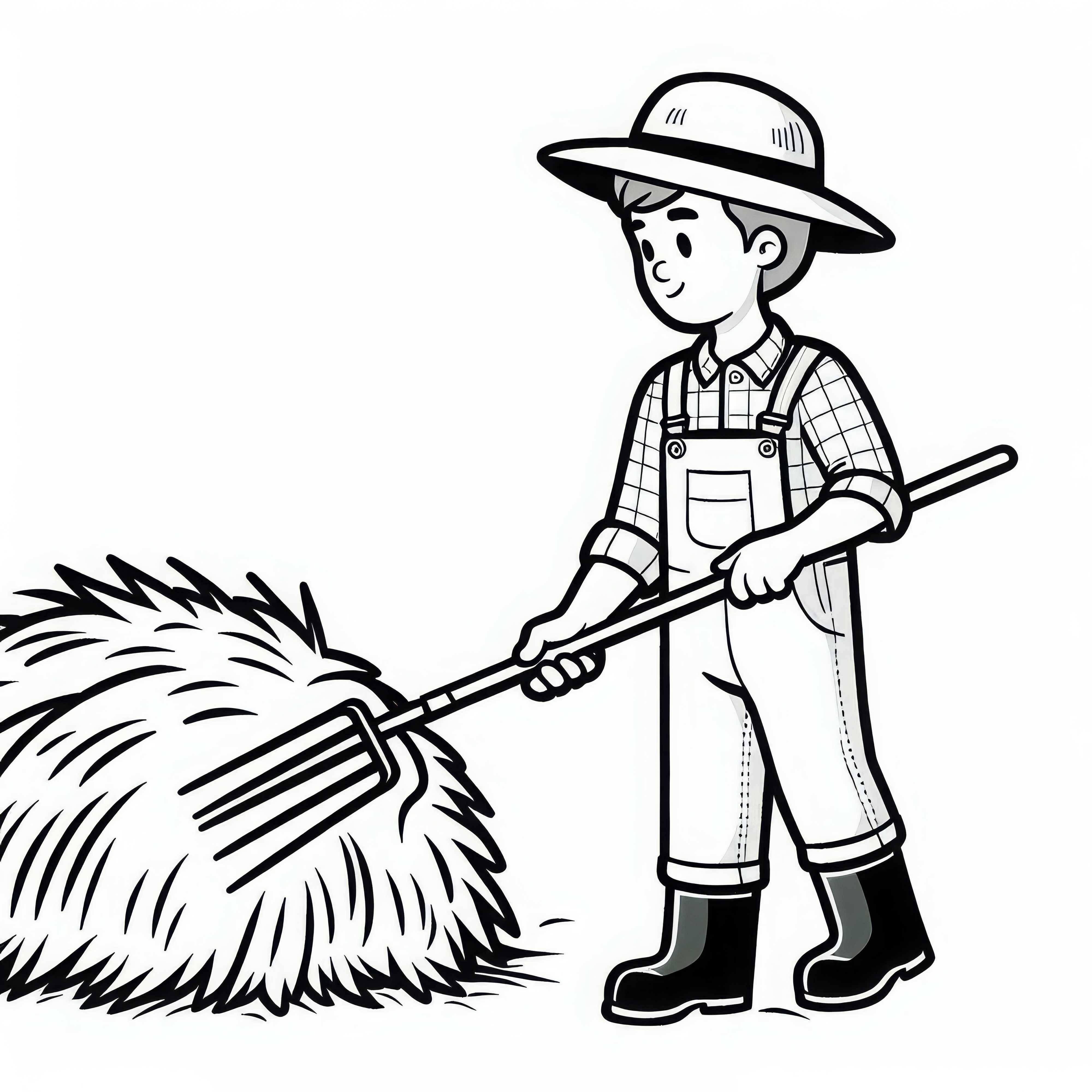 Pitchfork for farmer coloring template free Pitchfork for Farmer Coloring Page Free