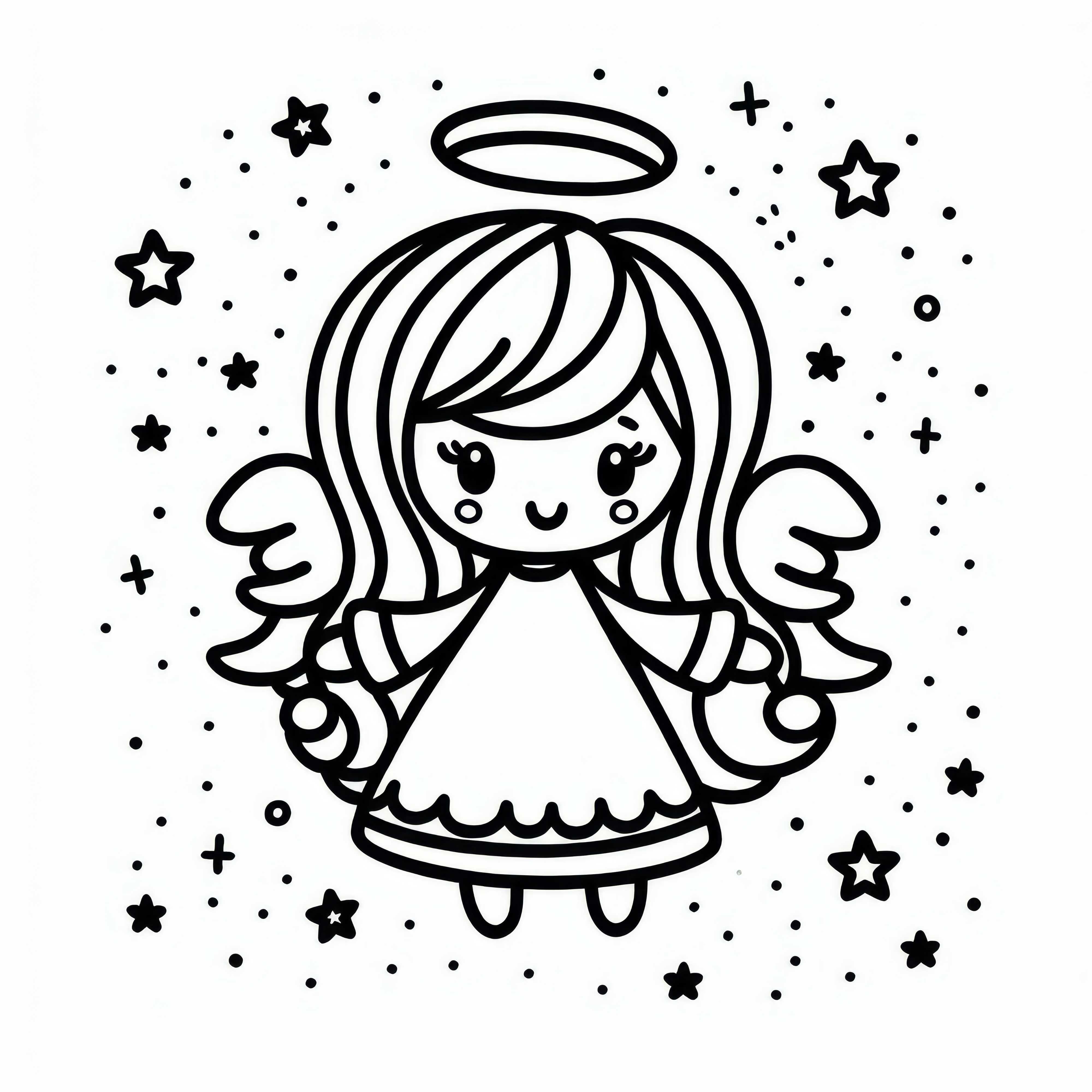 천사 색칠 공부 도안: 무료 다운로드 천사 색칠공부 도안: 무료 다운로드