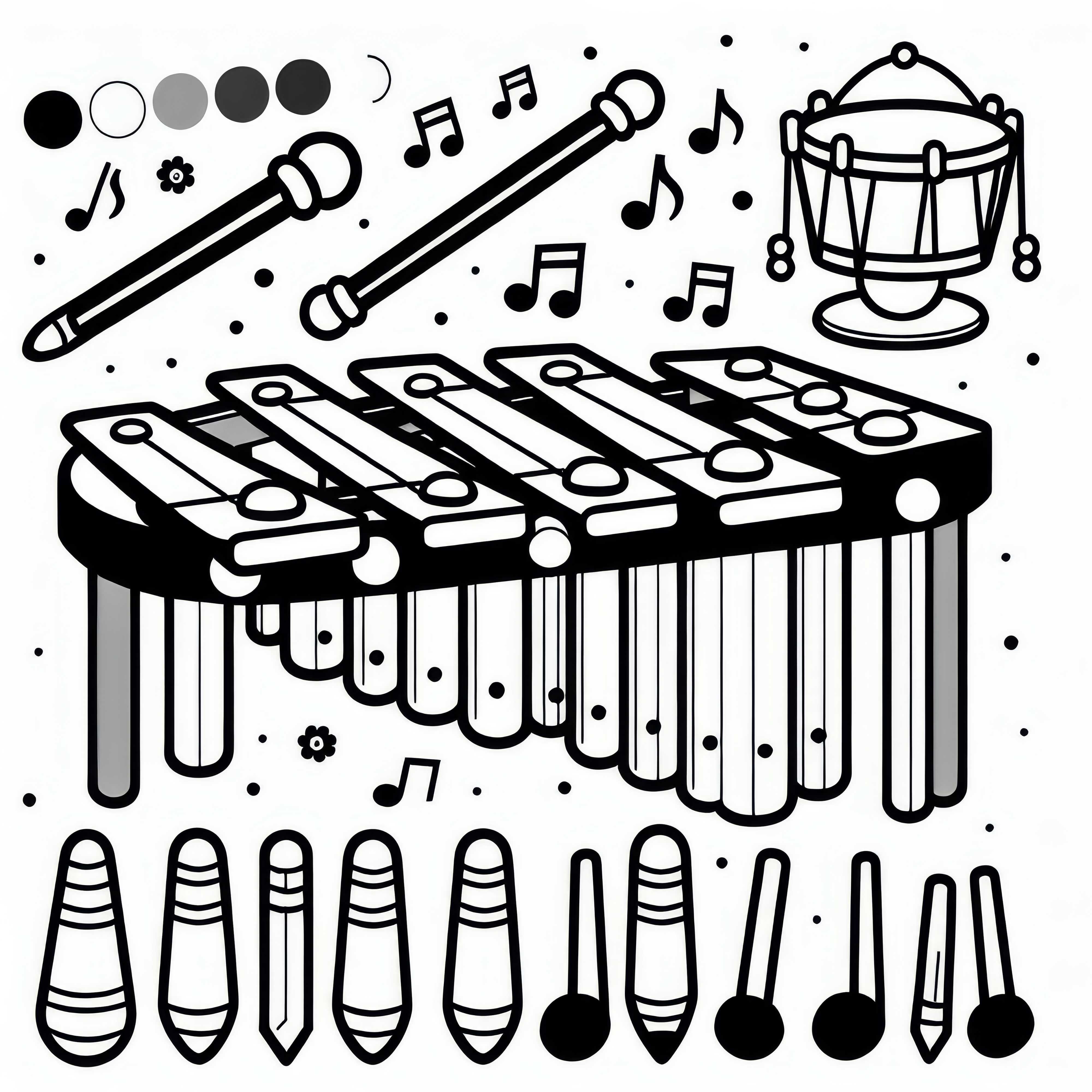 Glockenspiel coloring template for percussion instruments free Free glockenspiel coloring template for percussion instruments