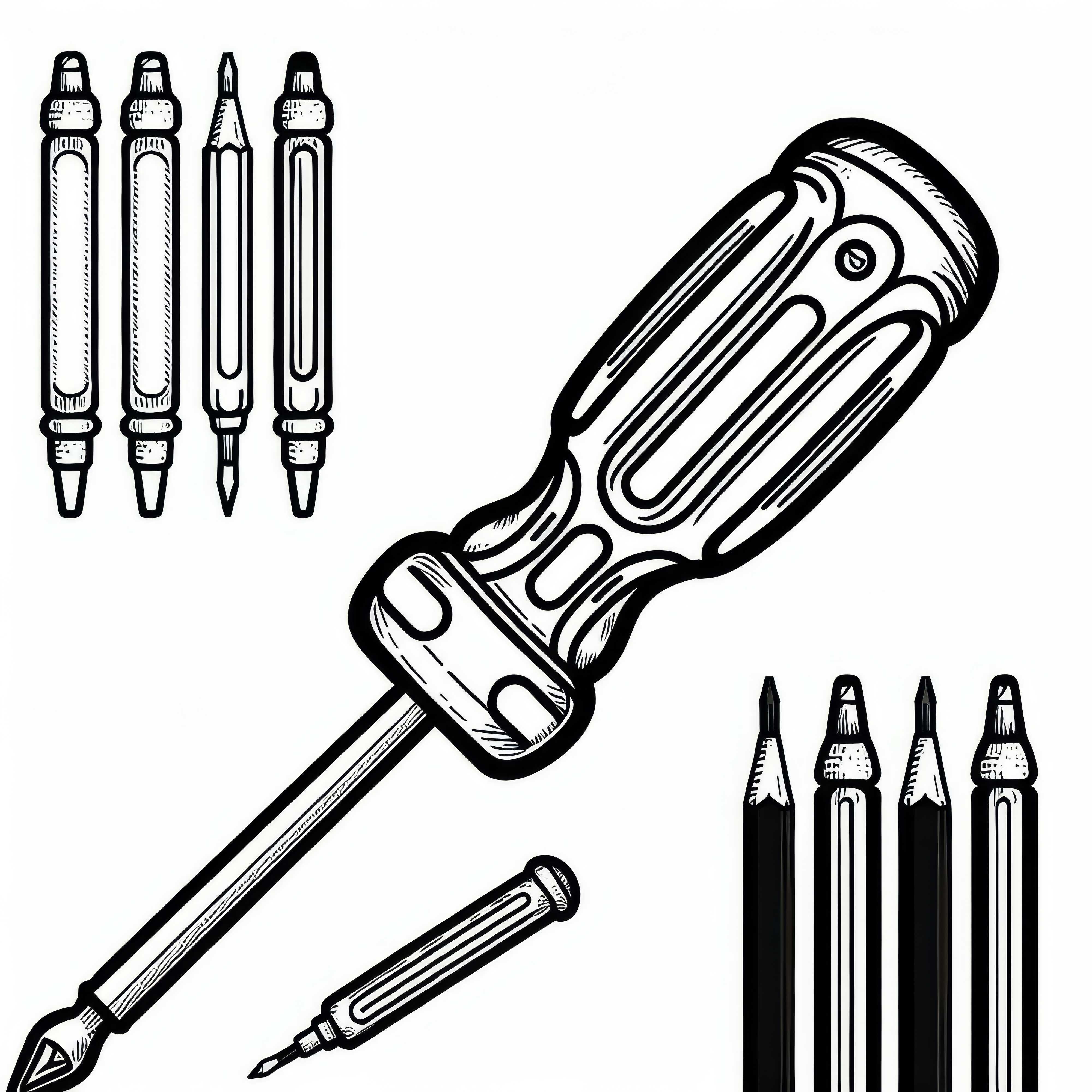 Screwdriver for instrument repairs coloring page - Free to download and color online Screwdriver for instrument repairs coloring page - Download for free and color online