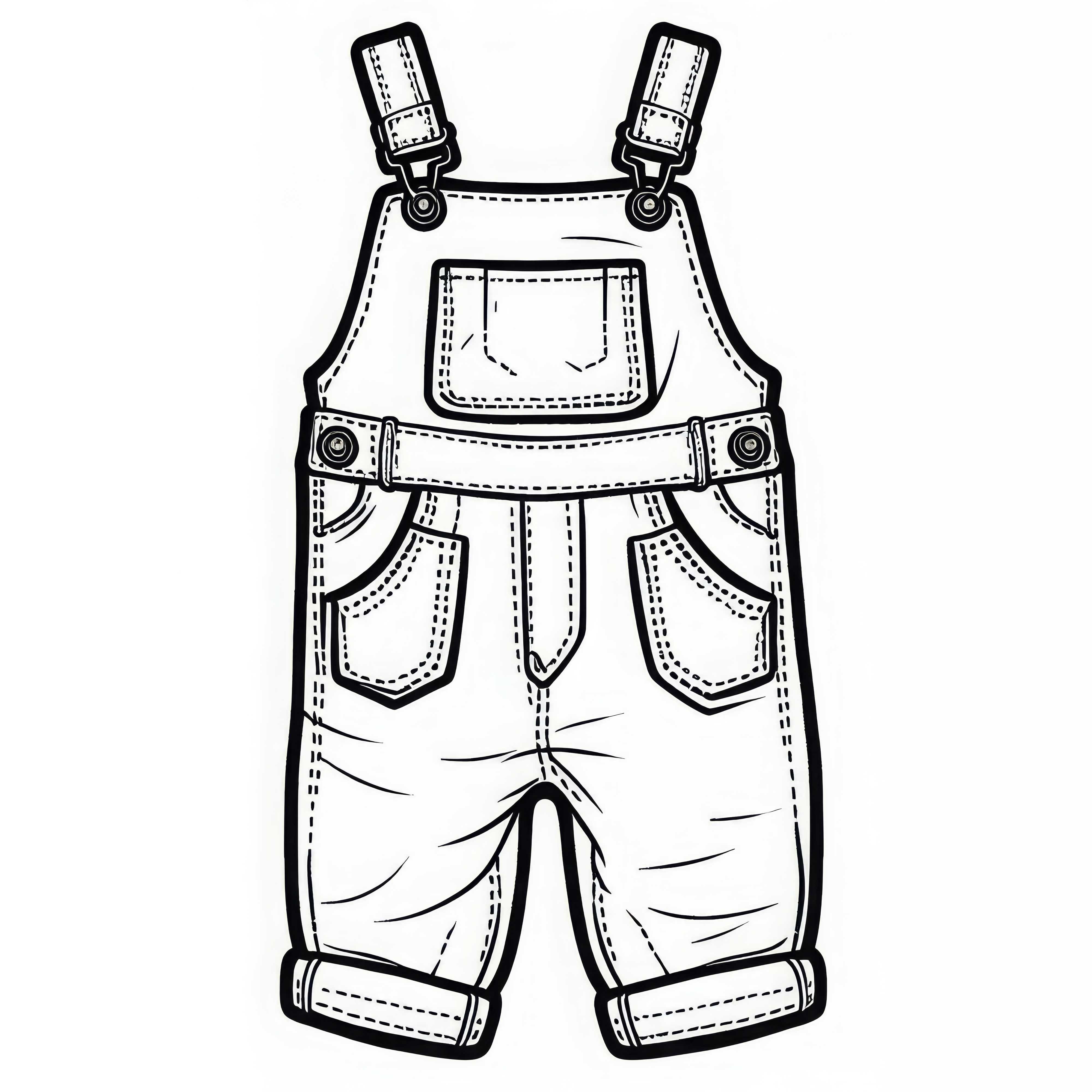 Free coloring template for overalls Overalls coloring template for clothing free of charge