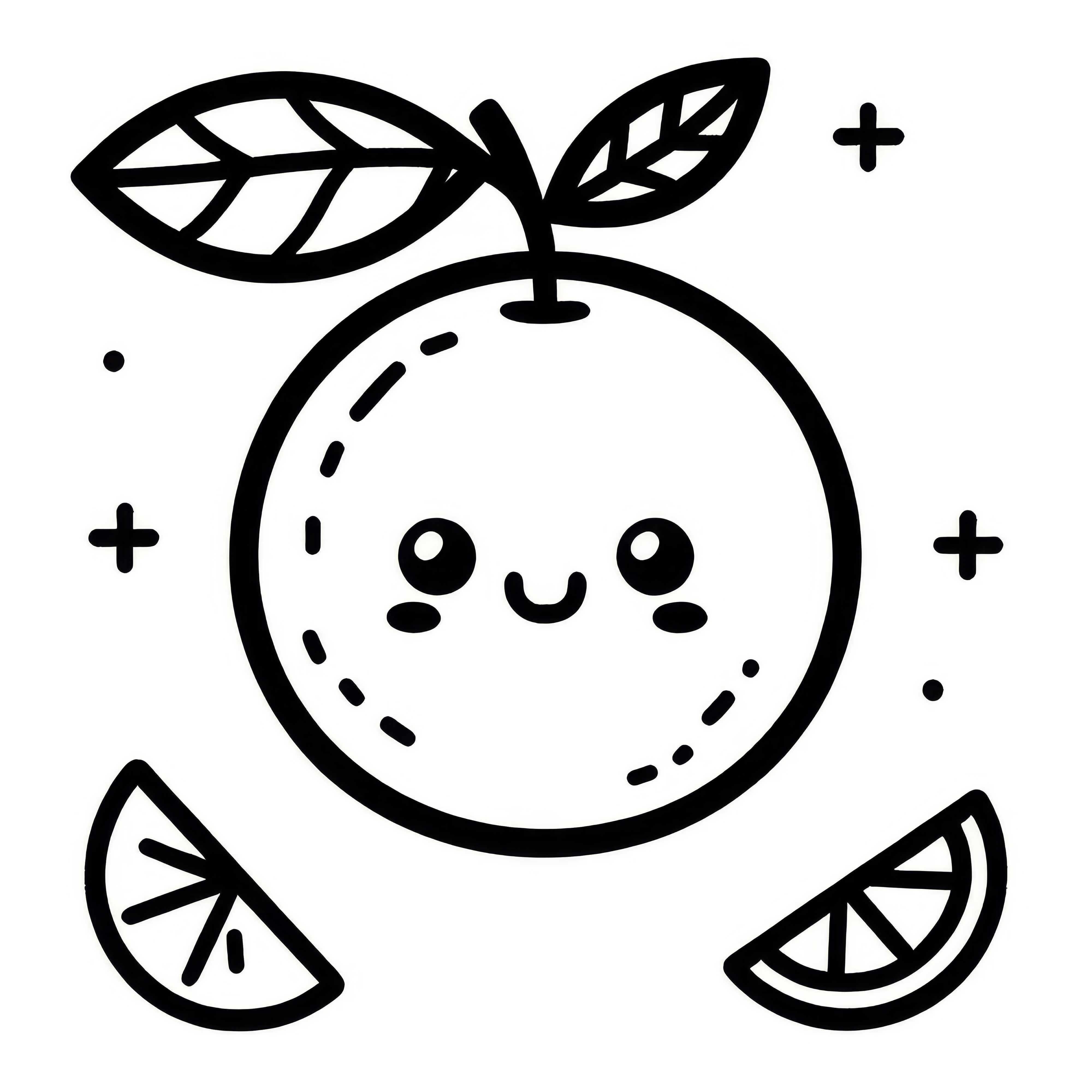 Orange Coloring Template Simple Free Download Orange Coloring Page Simple Free Download