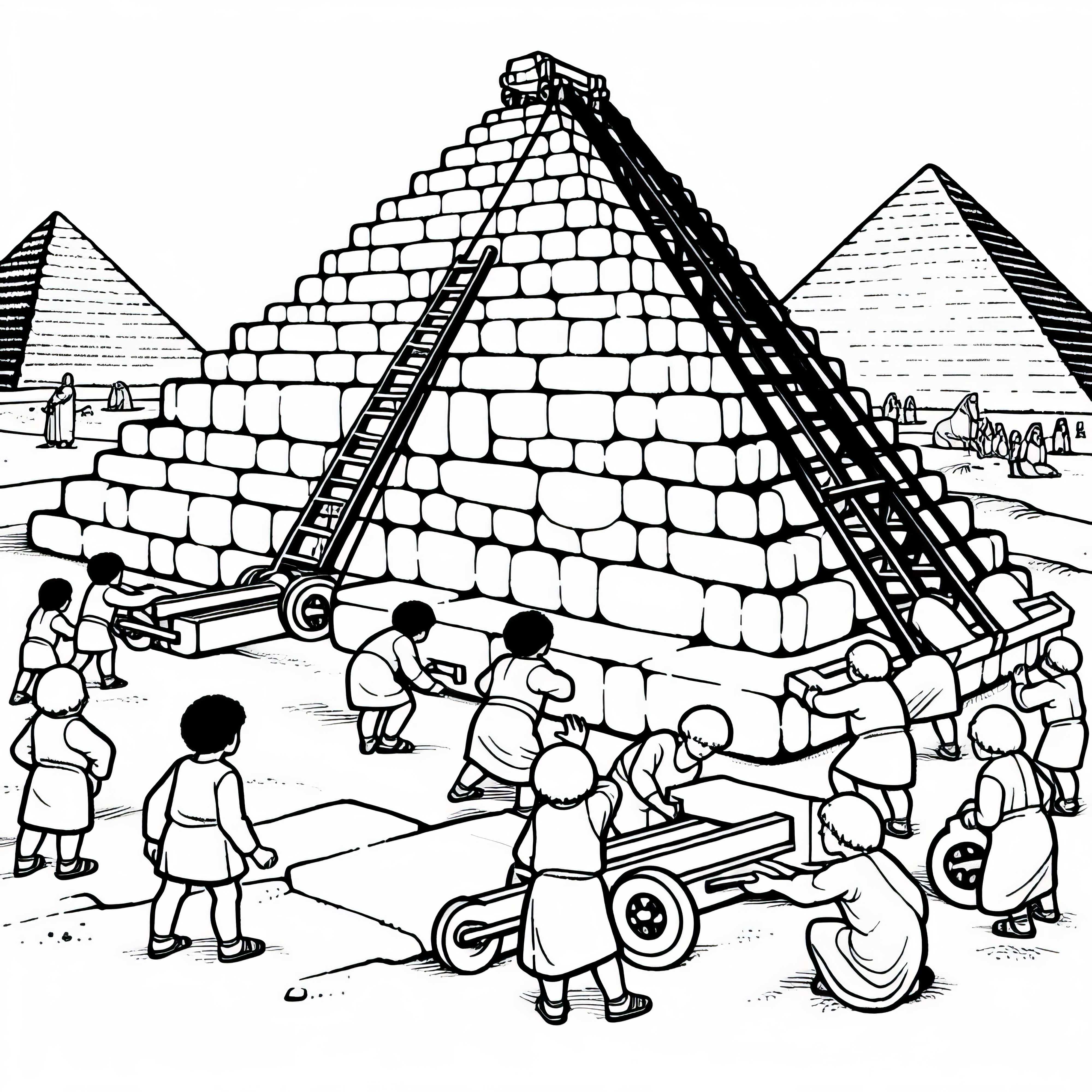 Pyramids of Giza in Egypt: Coloring template for a wonder of the world to download Pyramids of Giza in Egypt: Coloring template for a wonder of the world to download