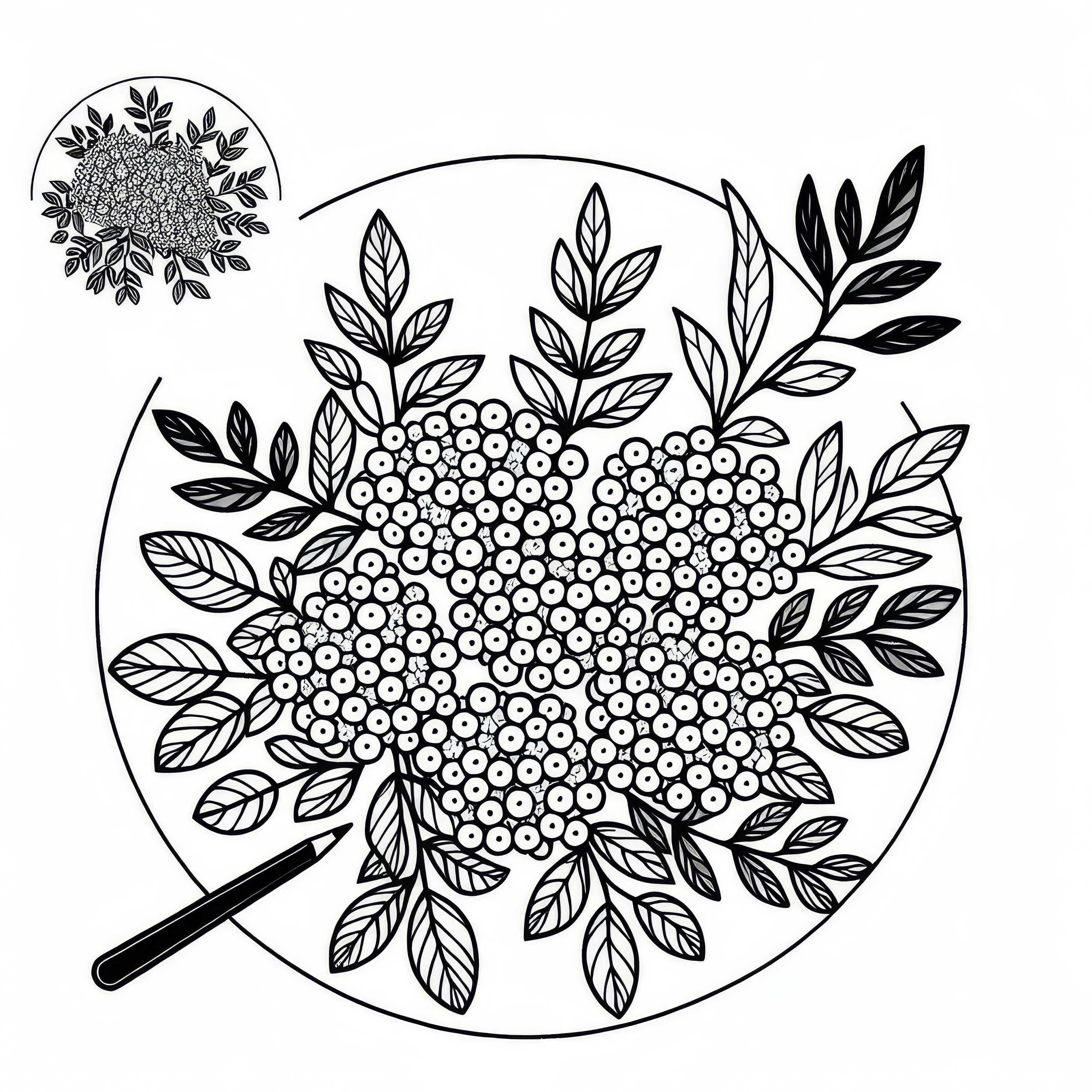 Spirea coloring template shrubs free Spiraea Coloring Page Shrubs Free