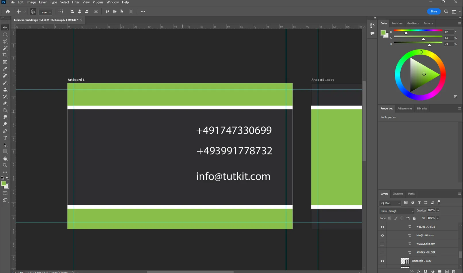 Skapa ditt eget visitkort i Adobe Photoshop 8. Skapa ditt eget visitkort i Adobe Photoshop 8