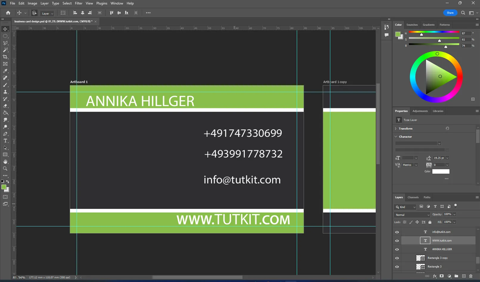 Skapa ditt eget visitkort i Adobe Photoshop 9. Skapa ditt eget visitkort i Adobe Photoshop 9.