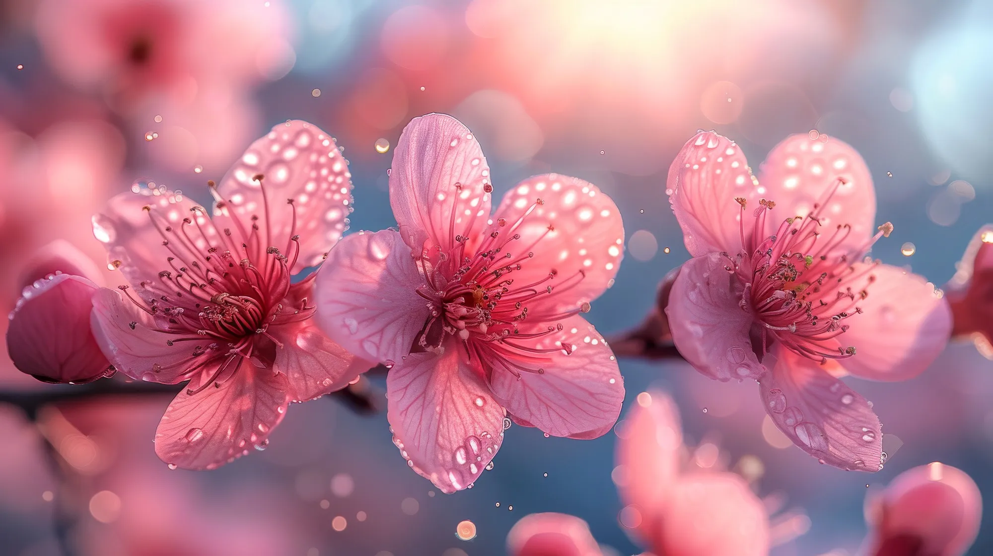 Schöne Sprüche für jeden Anlass: Wald mit Kirschblüte