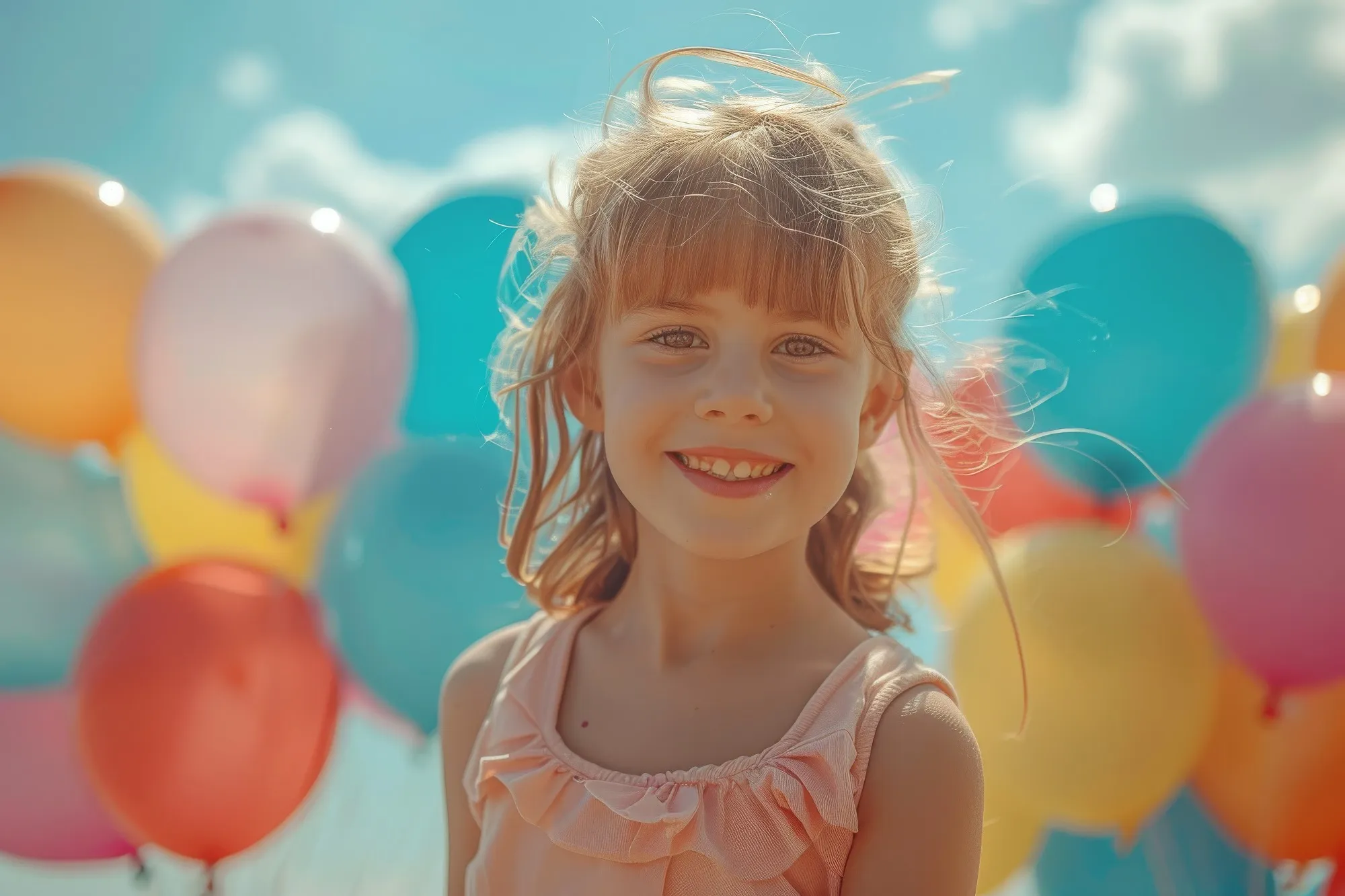 Schöne Sprüche für jeden Anlass: Kind mit Luftballons