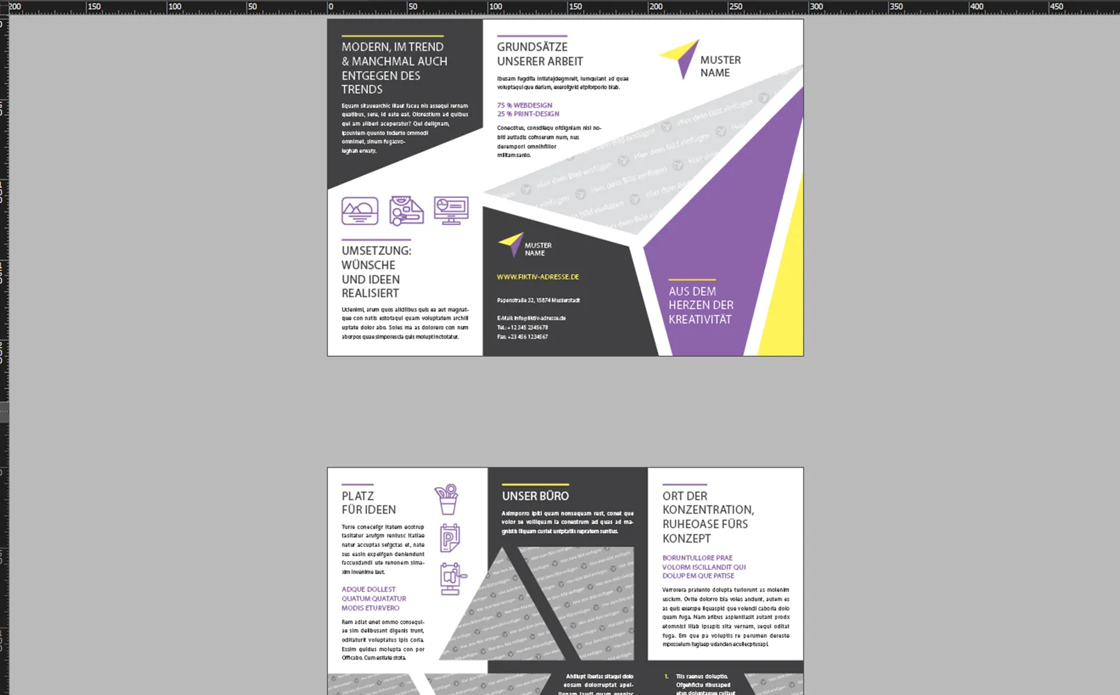 predloga letaka v programu InDesign