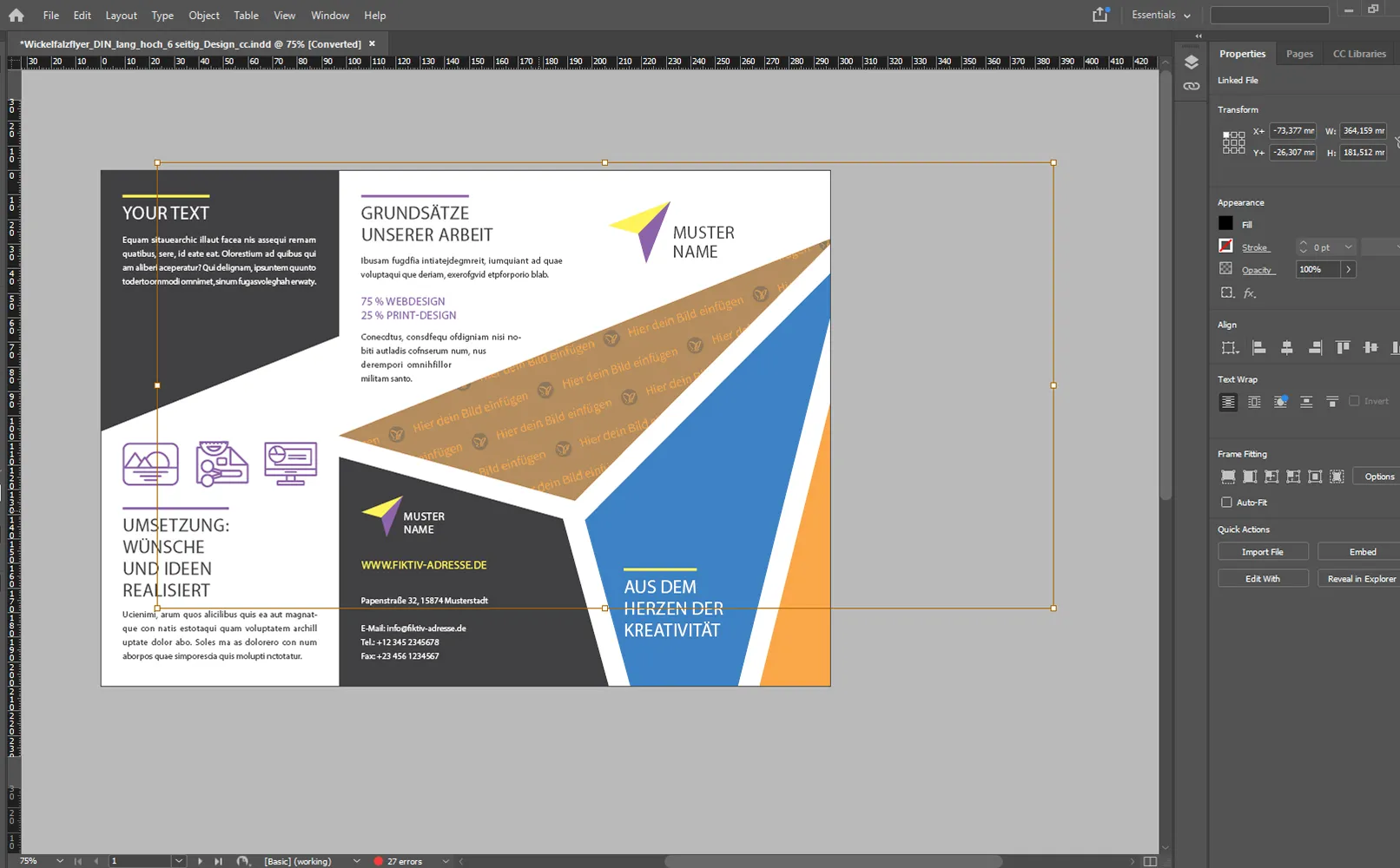 indesign mallar flygblad