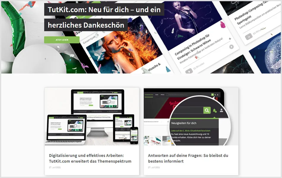 Articles de blog sur TutKit.com.