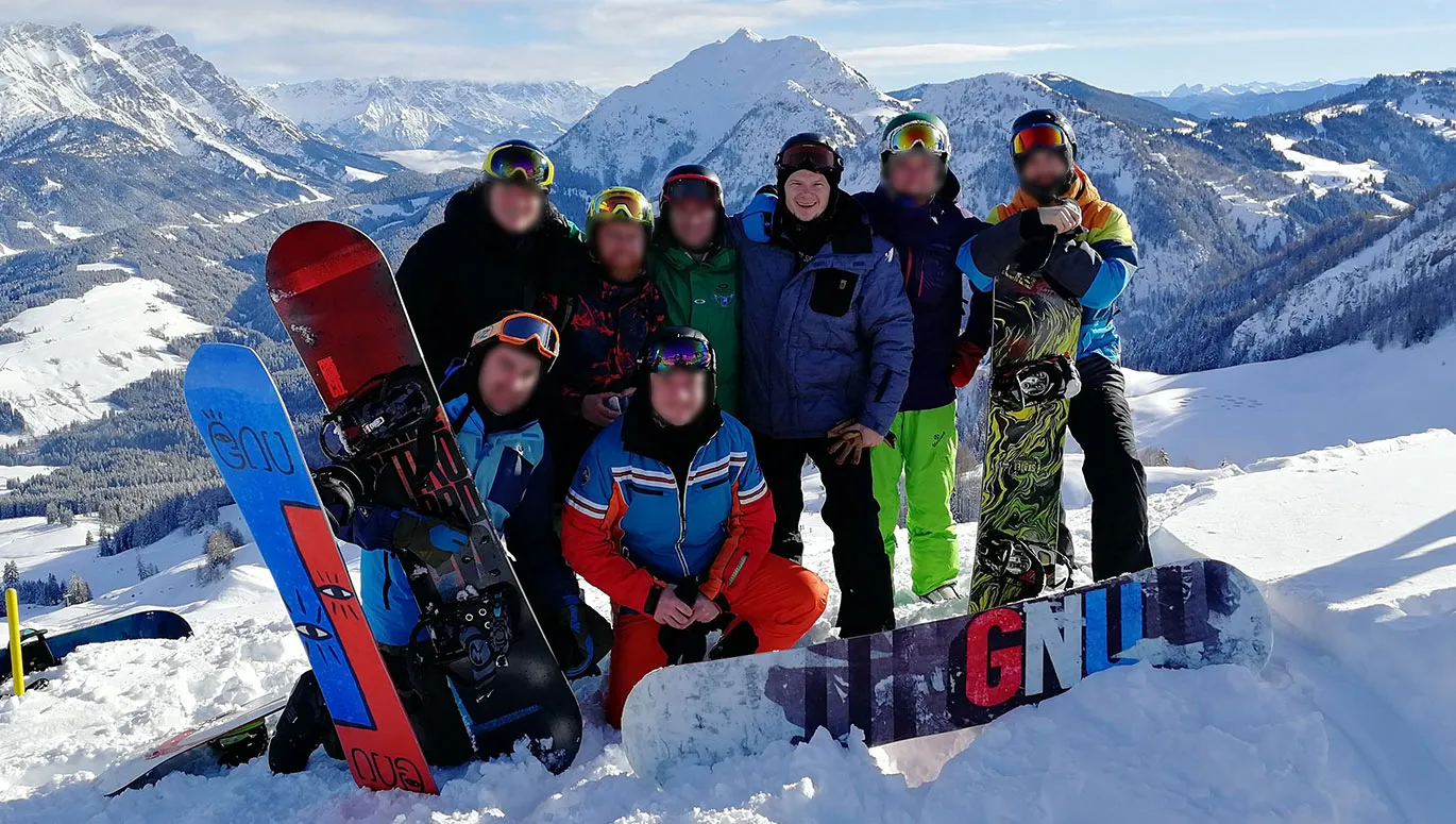 Snowboardåkning på vintern