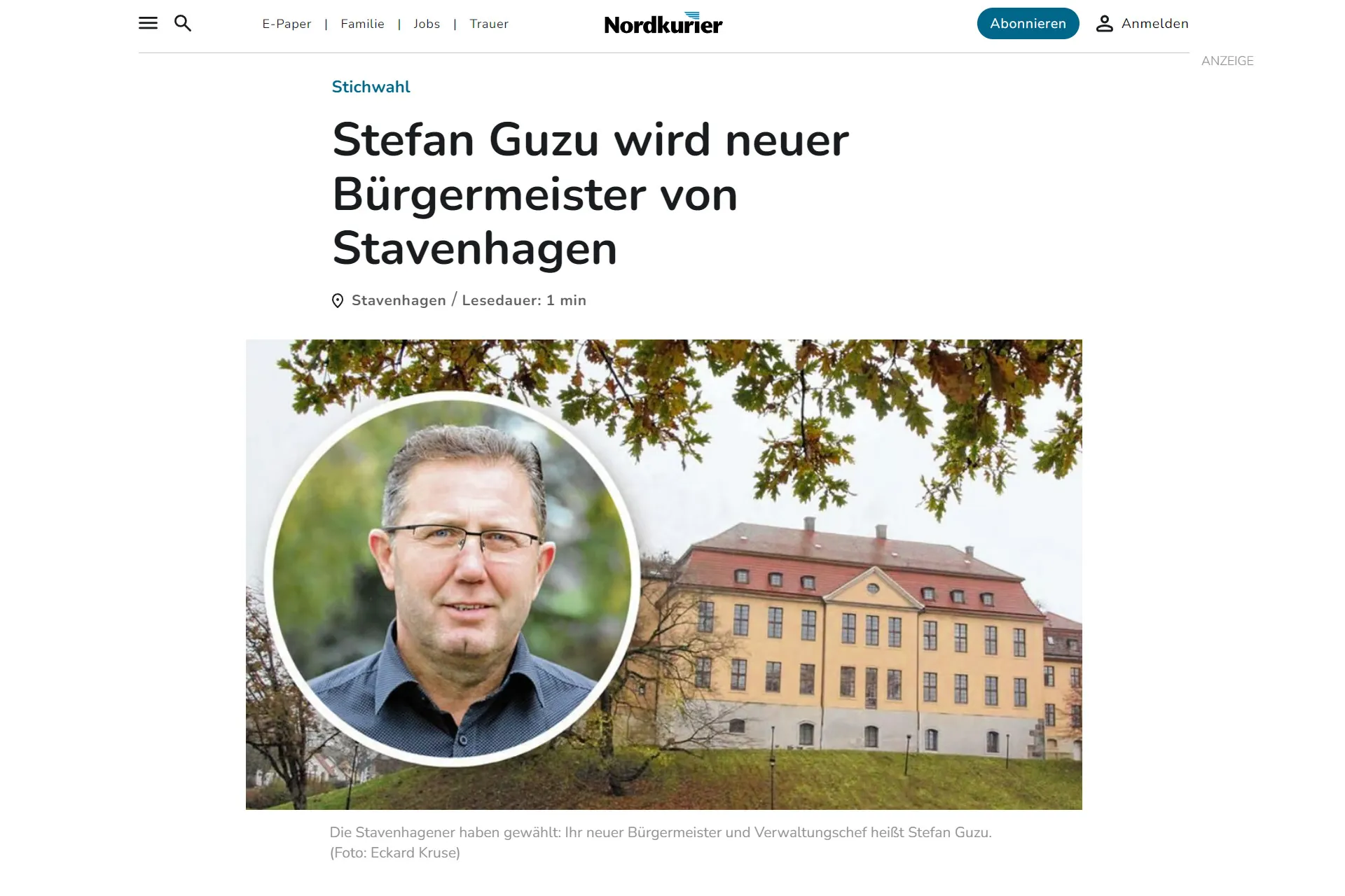 Ny borgmästare Stefan Guzu