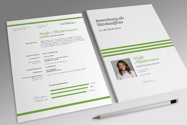 Application template for office management in green