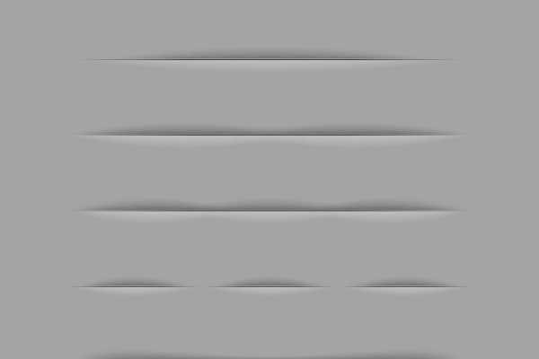 Illustrative closing and dividing lines in vector quality: Raised lines with relief