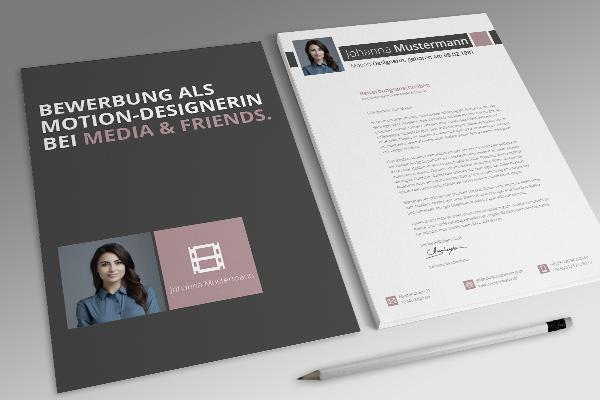 Motion Designer application template in antique pink