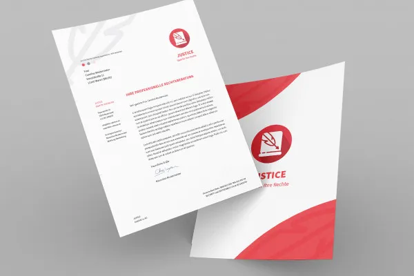 Letterhead template in Justice design for business stationery
