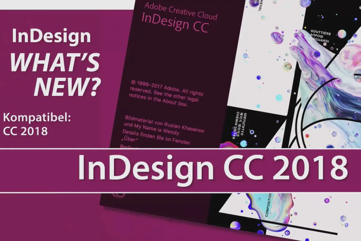Neues in der Creative Cloud: InDesign CC 2018 (Oktober 2017)