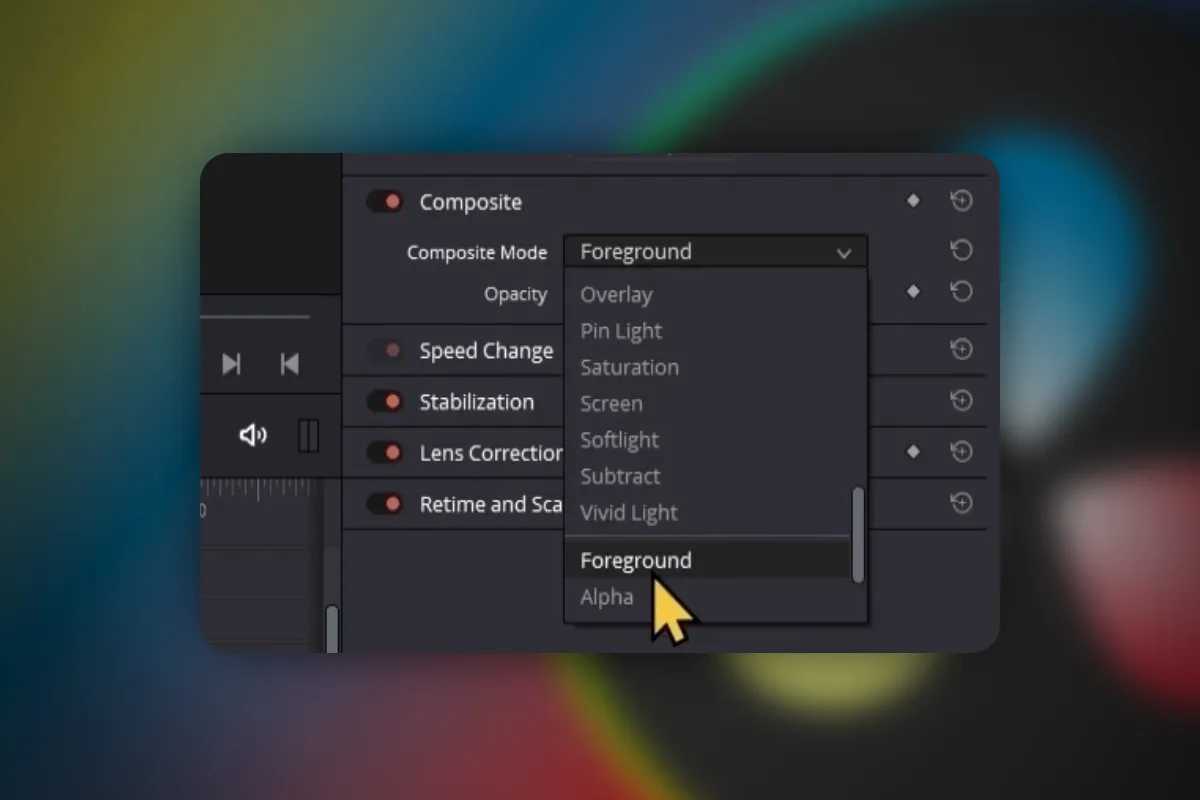 DaVinci Resolve: 4.3 | Composite Mode (dritter Teil)