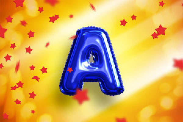 Photoshop smart object: Shiny blue balloon look for texts and shapes