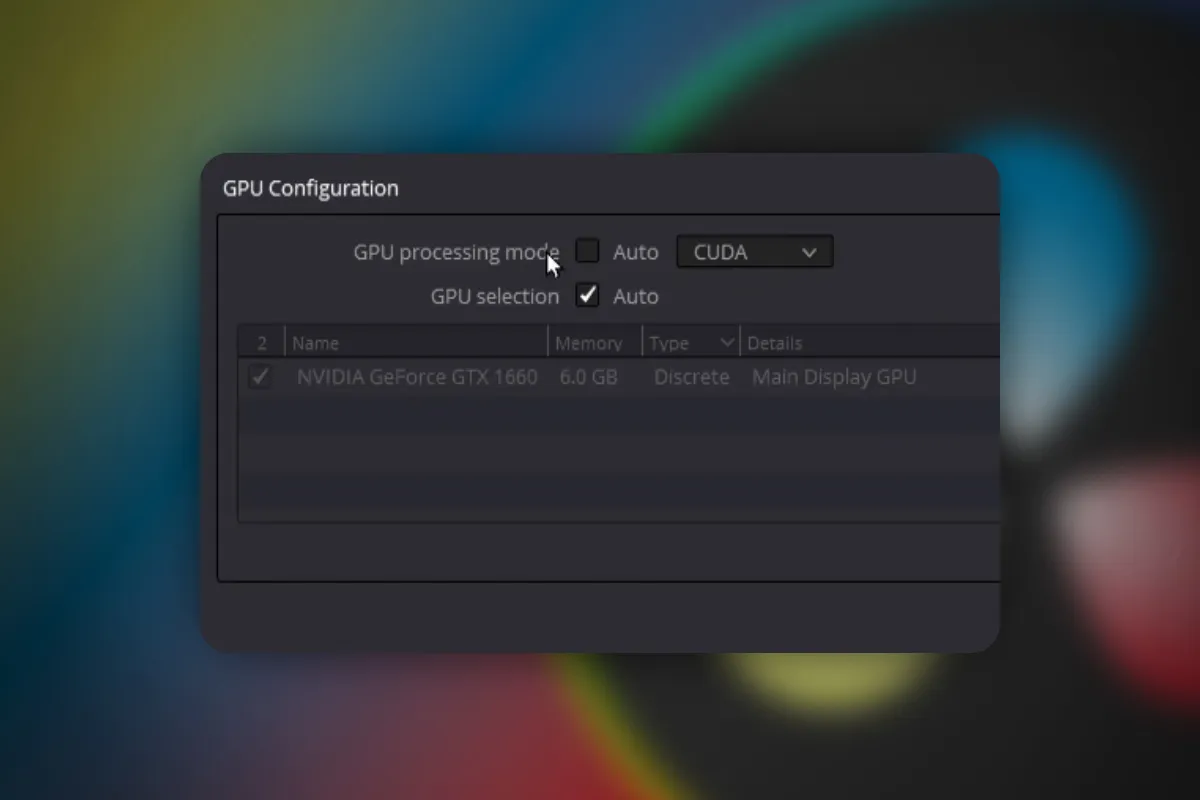 DaVinci Resolve: 9.11 | "GPU Memory is full"