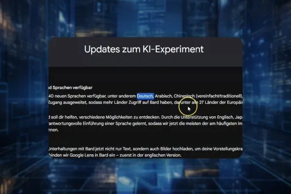 Google Bard: 2.2 | UPDATE: Bard auf Deutsch