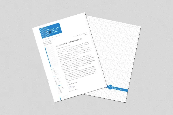 Letterhead template for financial service providers & insurance providers
