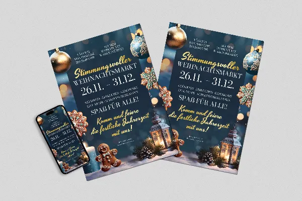 Template "Christmas Time" for Christmas posters & flyers