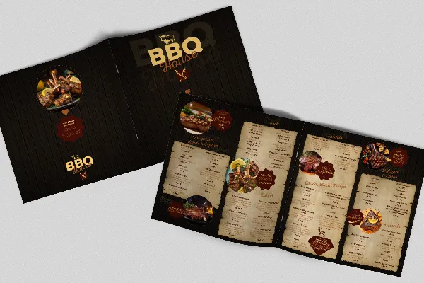 Modèle de menu pour les restaurants de steak - carré