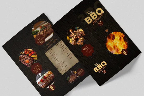 Menu template for steakhouses - DIN-long