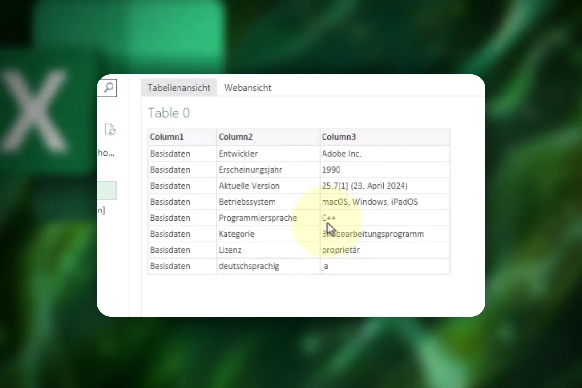 Excel tips: 40 | Get table contents from the Internet