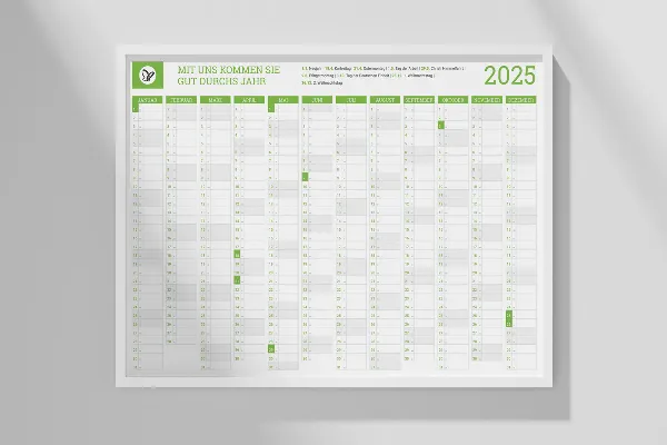 Calendarios de negocios personalizados para 2025: Planificador anual