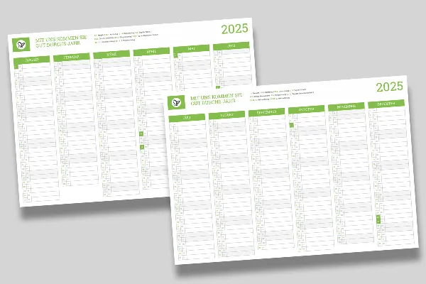 Personalized business calendars for 2025: Half-year calendar