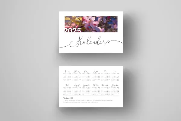 Calendario anual 2025 para imprimir: 04 | Calendario de bolsillo
