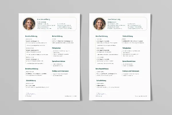 One-sided CV template for administrative assistant in Beige.