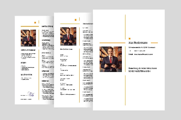 Application template for industrial management assistant in yellow-orange.