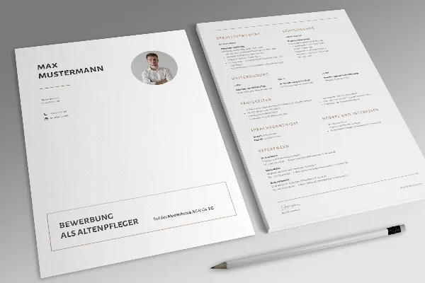 Application template for geriatric nurse in light brown