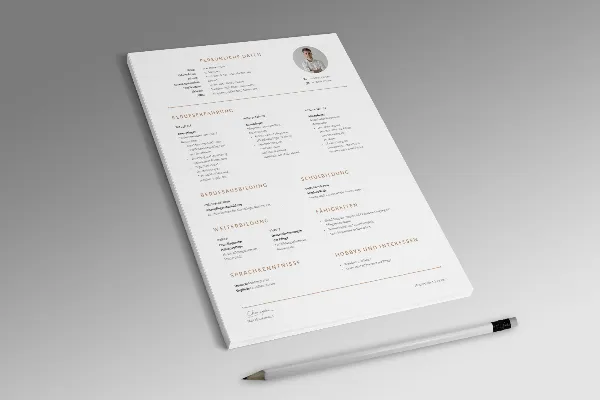 Resume template for geriatric nurse in light brown (one-sided).