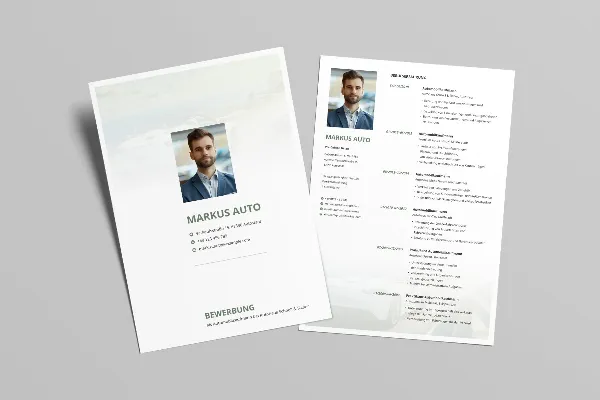 Template for job application as automotive salesman, automotive saleswoman in green.