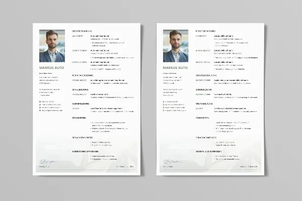 One-sided resume template Automotive salesman/saleswoman in Green