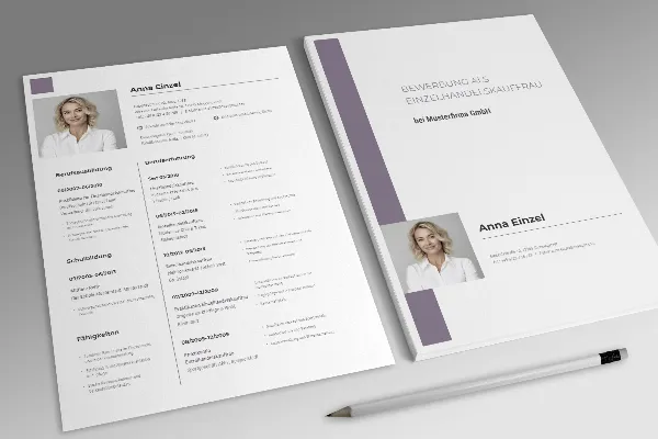 Application template retail salesman, retail saleswoman in lilac.