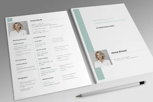 Template application for retail salesperson in mint green.