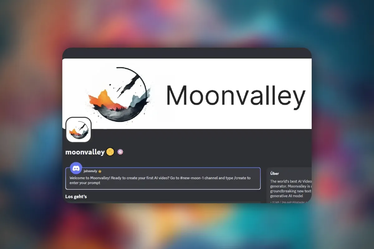 Ustvarjanje KI-video posnetkov: 3.4 | MoonvalleyAI - brezplačno orodje za pretvorbo besedila v video na Discordu