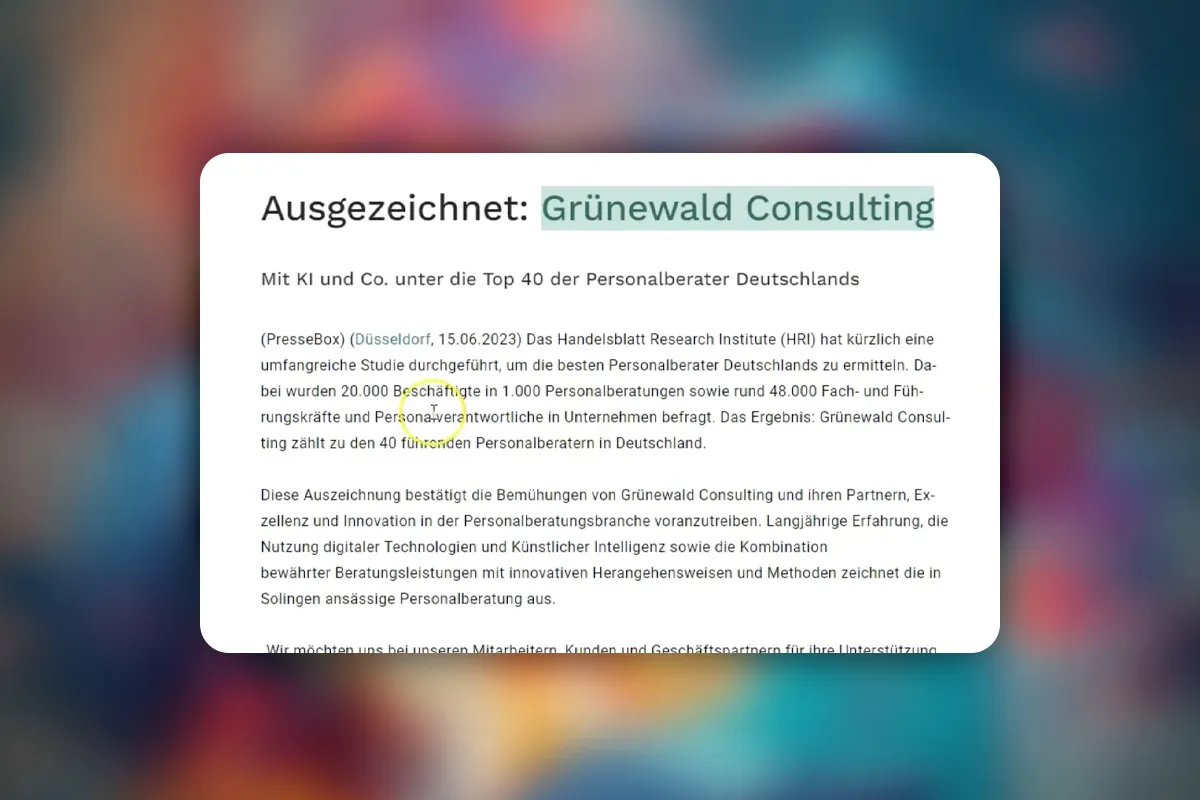 AI videos production: 7.2 | Grünewald knows how it's done