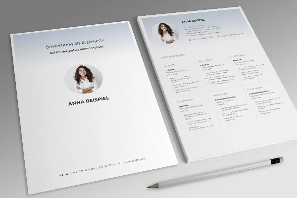 Template for educator in pastel blue