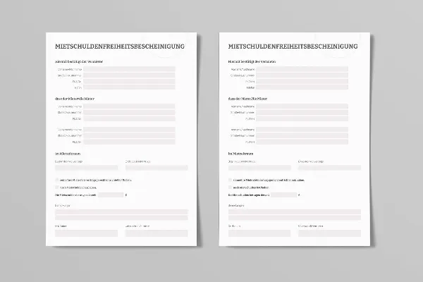 Certificate of rent payment clearance: PDF template