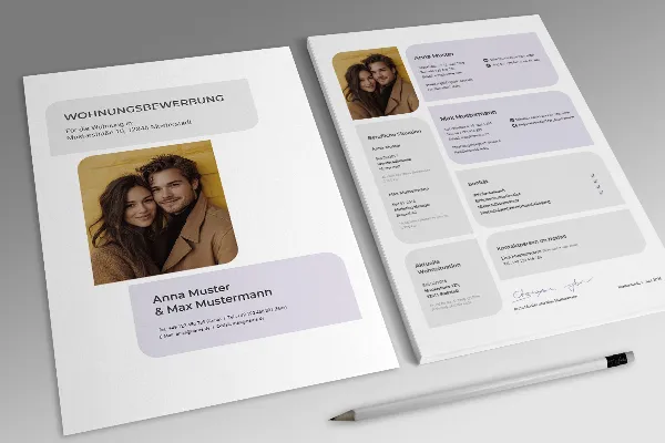 Apartment application: Template for couples (pastel purple)