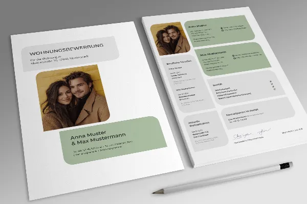 Apartment application: Template for couples (pastel green)