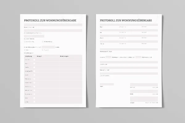 Berita acara penyerahan. PDF template