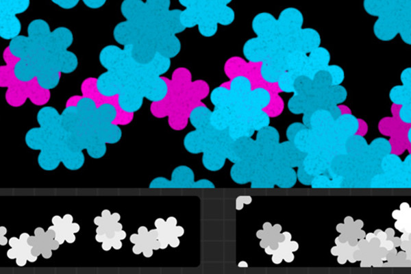 Confetti brushes for Procreate: flower shapes
